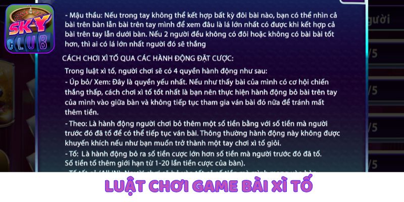 Game bài Xì Tố với luật lệ cực kỳ đơn giản, dễ hiểu