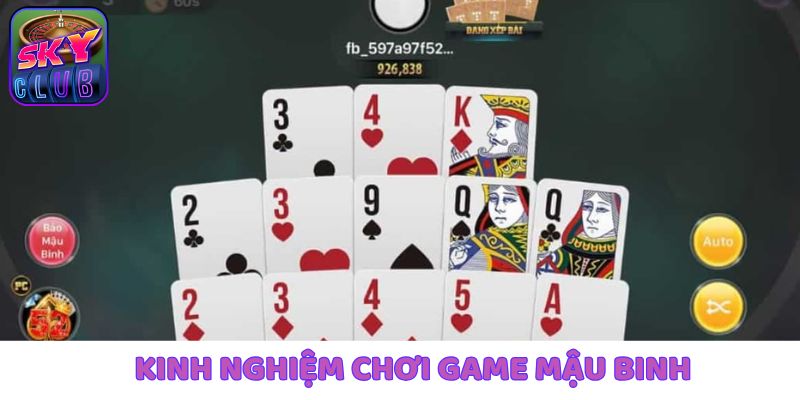 Khám phá những kinh nghiệm hay nên vận dụng vào chơi Mậu Binh